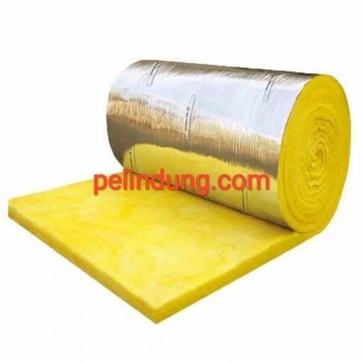 Glasswool Aluminium Foil Busa Peredam Suara Peredam Panas Tebal 1 Inch