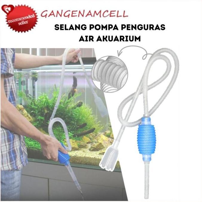 BOYFIRO Alat Penguras Air Aquarium Cleaner Pump Siphon Selang Sedot Kolam Ikan