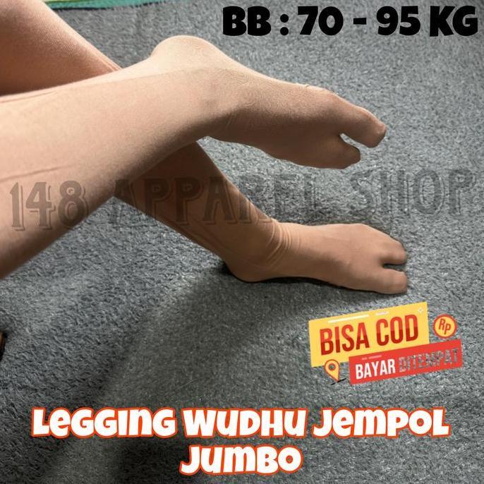 Ucelmagalbolo  - Legging Wudhu Jempol Jumbo Polos Bahan Spandex Rayon Premium Melar Nyaman Panjang T