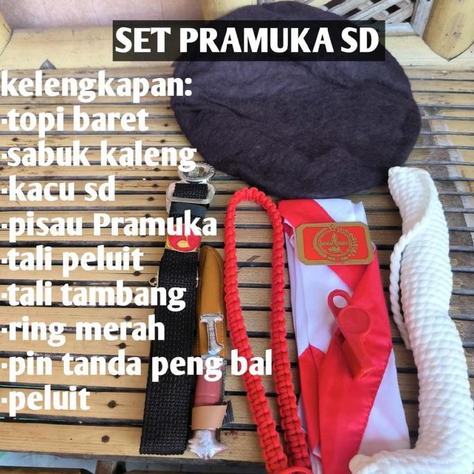 1set perlengkapan Pramuka alat Pramuka kumplit set Pramuka SD cewe/cowo alat Pramuka SD putra putri