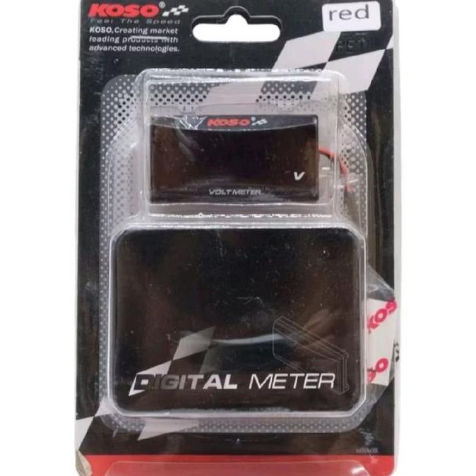 Promo VOLTMETER KOSO ORIGINAL MODEL KOTAK, VOLTMETER DIGITAL KOSO ORIGINAL KOTAK, LIGHT SUPER SLIM S