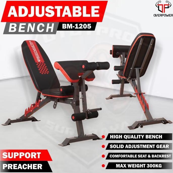 Adjustable Bench Bodymaster BM-1205HE |Kursi Sit up | Alat Finess