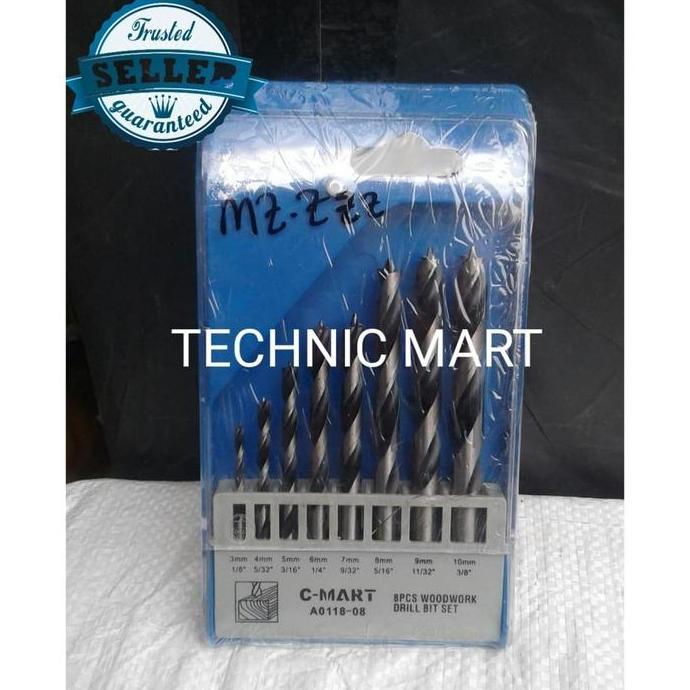 TERLARIS WOOD DRILL BIT MATA BOR KAYU SET 8 PCS CMART