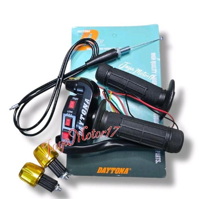 GAS SPONTAN DAYTONA 3 TOMBOL START / ENGINE STOP / on off lampu / jauh dekat UNIVERSAL VARIASI SEMUA