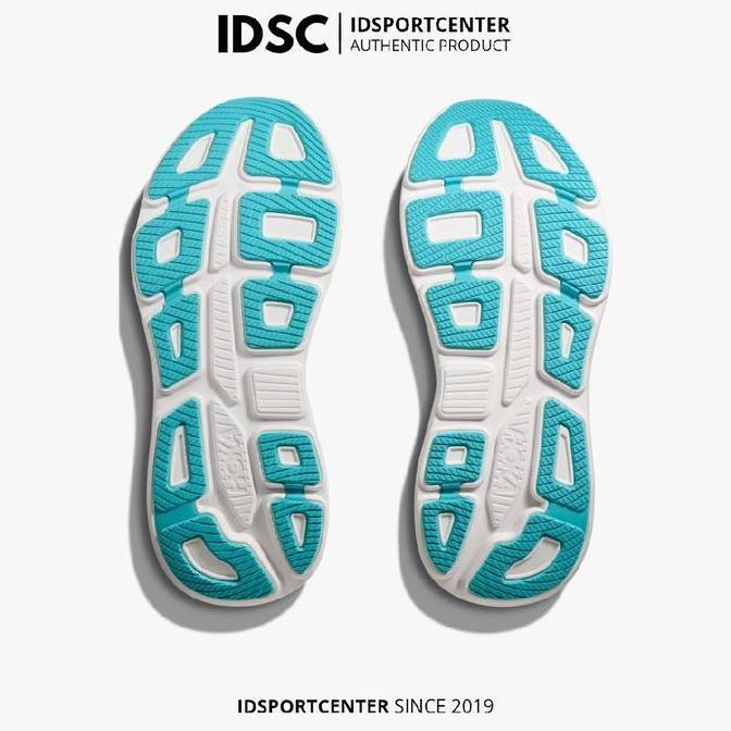 Hoka Bondi 9 Mens Running Shoes - White / Hoka Blue
