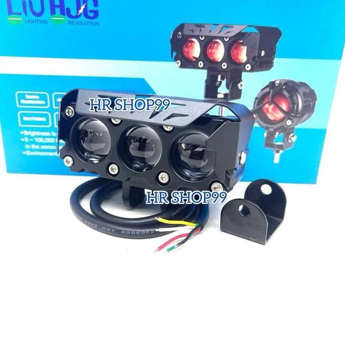 1 PCS LAMPU TEMBAK LASER FOGLAMP SQL 3 MATA Superbright Hi Loo