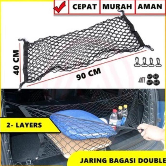 Promo Jaring Bagasi Mobil Cargo Net Jaring Mobil Belakang Net Bagasi Mobil Car Net Storage Mobil Bau