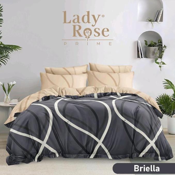 TERLARIS LADY ROSE PRIME - BEDCOVER SET 160X200 TINGGI 30 CM + SPREI RUMBAI - BEDCOVER LADY ROSE PRI