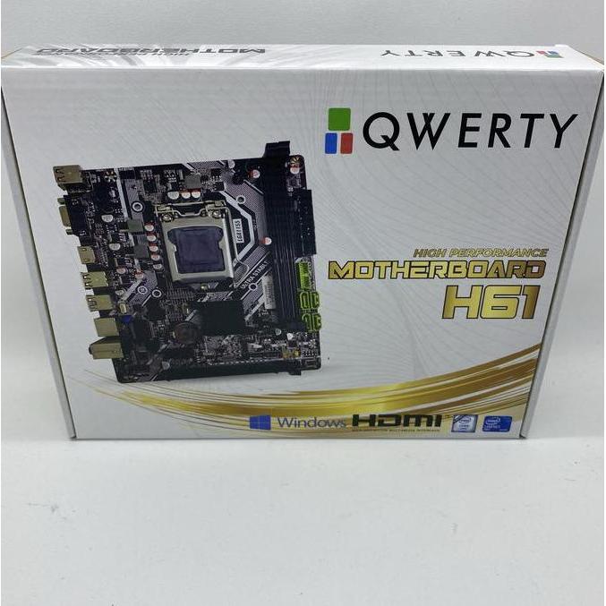 TERBARU - MOTHERBOARD QWERTY H61 LGA 1155