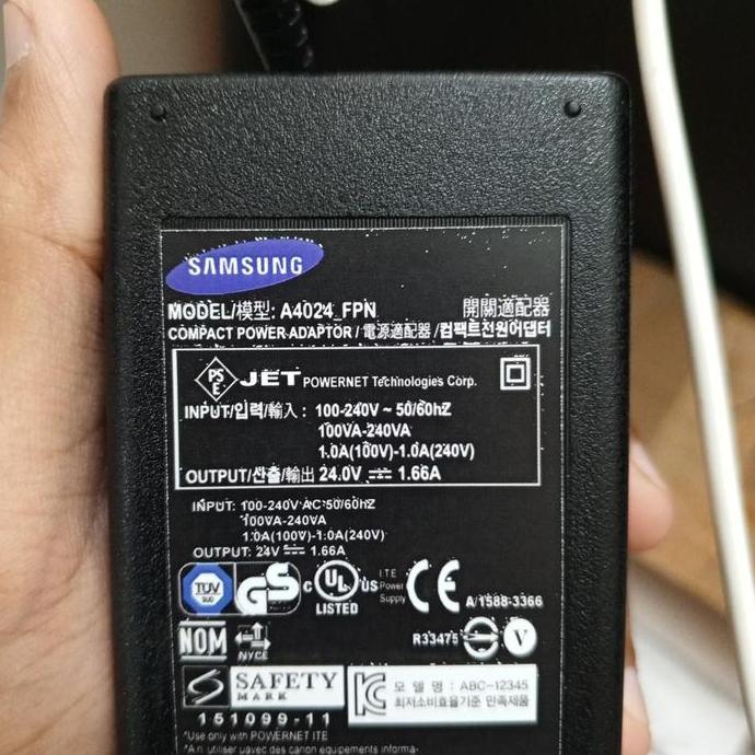 Adaptor Samsung A4024_FPN Power Adaptor 24V 1.66A Jack L