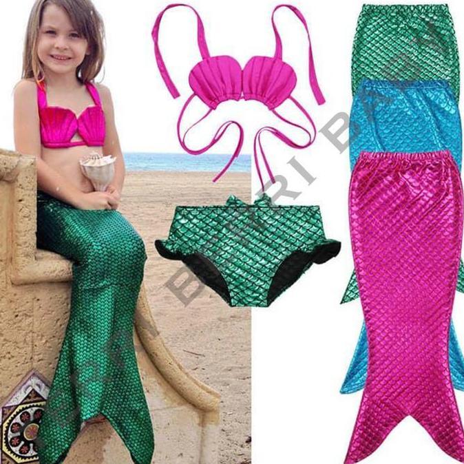 costume renang duyung anak Kostum putri duyung mermaid shell anak