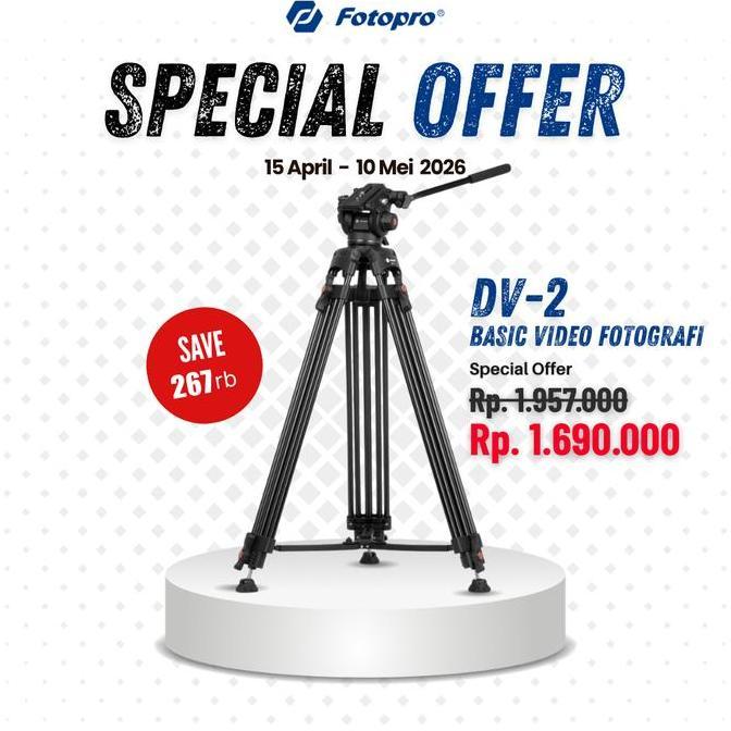 Fotopro Tripod DV 2 Video - Tripod Fotopro DV2 Tripod Kamera Mirrorles