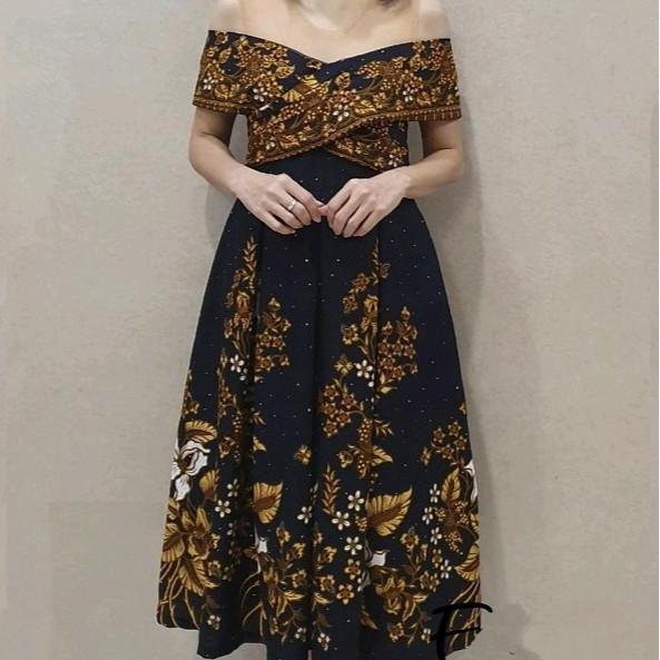 Dahlia_prose - dress batik premium -dress batik pesta - baju pesta mewah - dress pesta mewah - batik