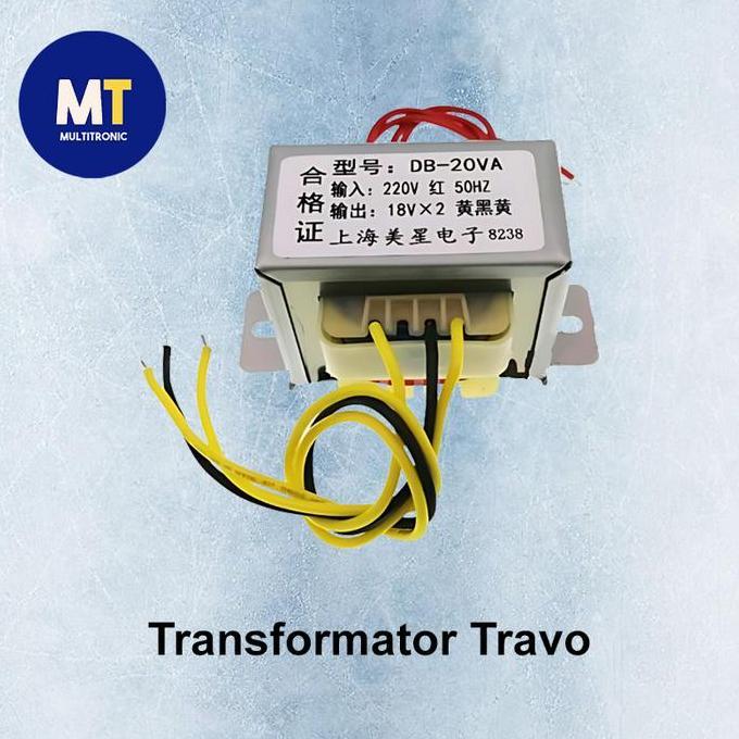 Transformer Travo 20W AC 220V to CT Dual Volt AC 12V/ 15V/ 18V (1816C)