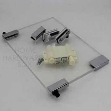 Engsel Pivot Lemari Kaca Showcase Single Dengan Magnet Pintu Single
