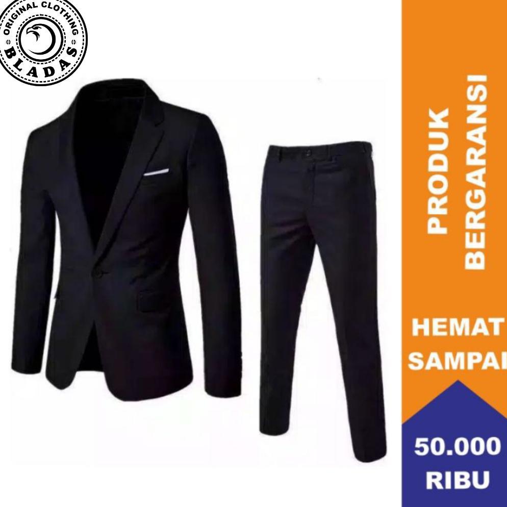 PREMIUM SETELAN JAS PRIA PREMIUM - JAS PRIA - JAS FORMAL - JAS FORMAL PRIA SETELAN- JAS PRIA HITAM