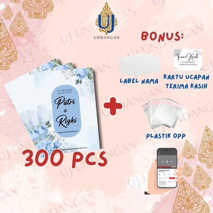 50 pcs [UJ UNDANGAN] BC Lipat Dua LC Lipat Tiga Undangan Pernikahan BC Gramatur 160 | Surat Unik Mur