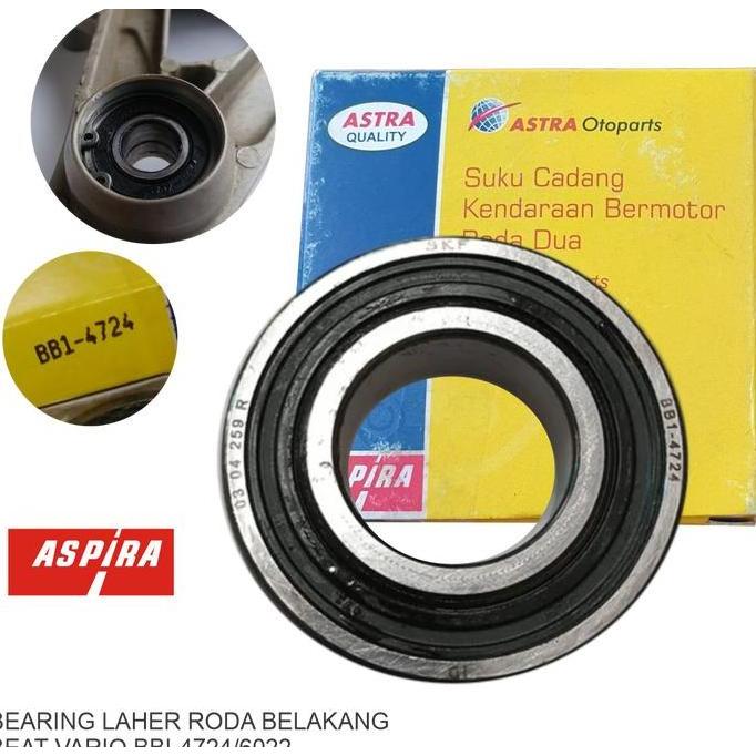Aspira Laher Roda Belakang Honda Beat Vario BBI- 4724 Bearing 60/22