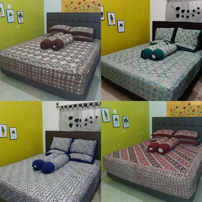 TERLARIS BATIK AIS SPREI BATIK PEKALONGAN TINGGI 35 UKURAN KING 200X200 PREMIUM KATUN ADEM SET BANTA