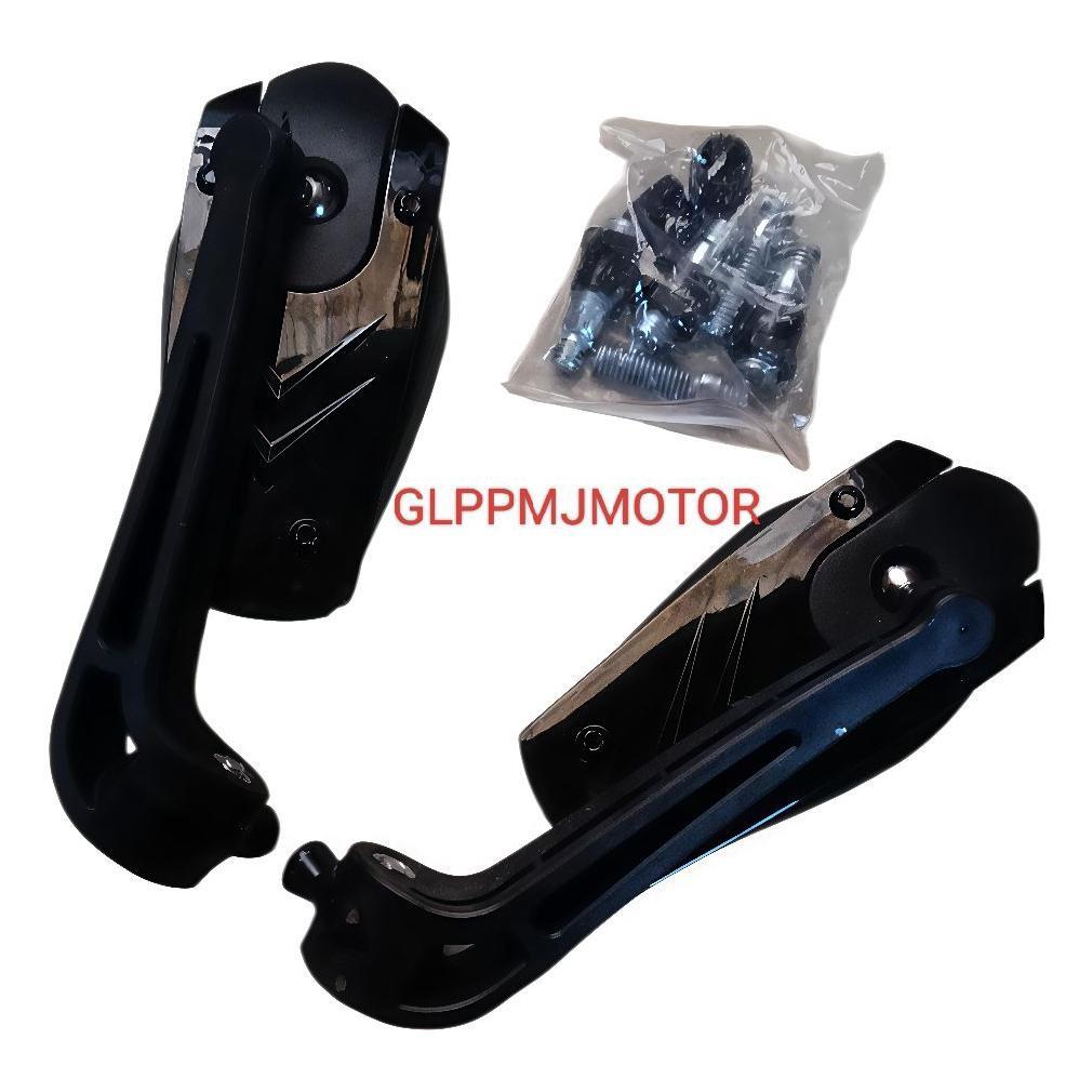 NEW PRODUCT Spion Alevo Kaca Spion Arevo Koso Lipat Tanduk Hitam Oval Universal Untuk Semua Motor Be
