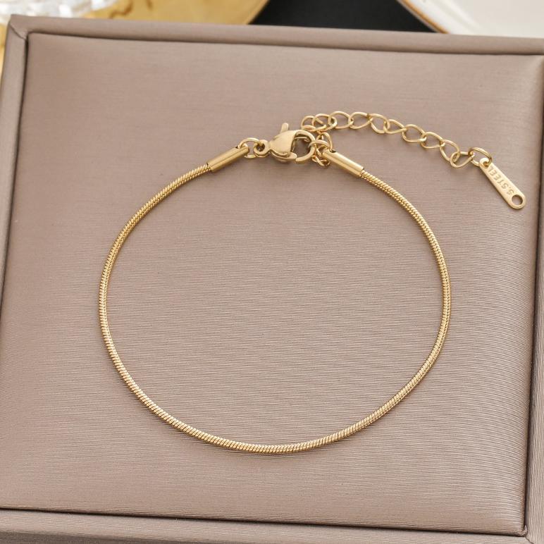 BEST SELLER Gelang Korea Wanita Titanium Anti Karat Lapis Emas Fashion Wanita Perhiasan Gelang Seder