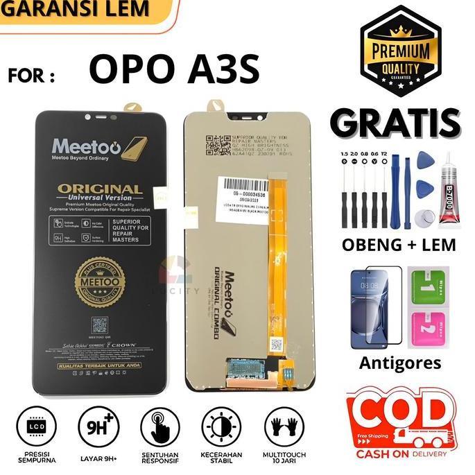 Lcd Hp COMPATIBLE oppo a3s Fullset OriginaL Touchscsreen Gratis LEM + OBENG + ANTIGORES