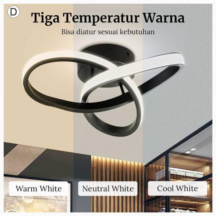 Lampu Plafon Plafond Gantung Hias Led Modern Ceiling Light 3 Warna