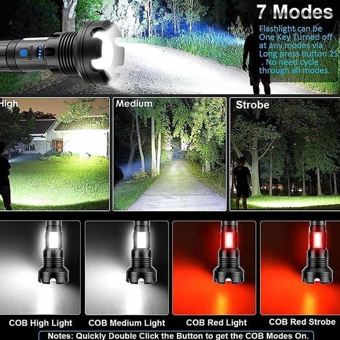 Senter Led Super Terang 90000 Lumens Senter Swat Xhp-160 High Power