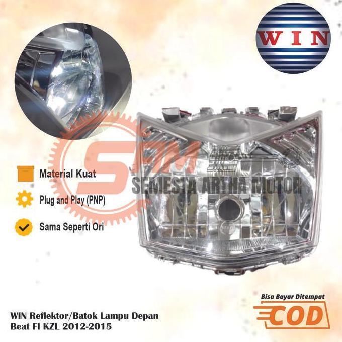 Lampu Depan Reflektor Honda Beat Fi Injection Headlamp Mika Kaca Motor