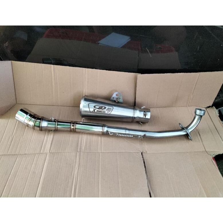 CALVORASUPPLY KNALPOT JMS TYPE GO2 CLD X MONSTER BUAT MOTOR BEBEK LEHER STANDAR.JUPITER .SUPRA .VEGA