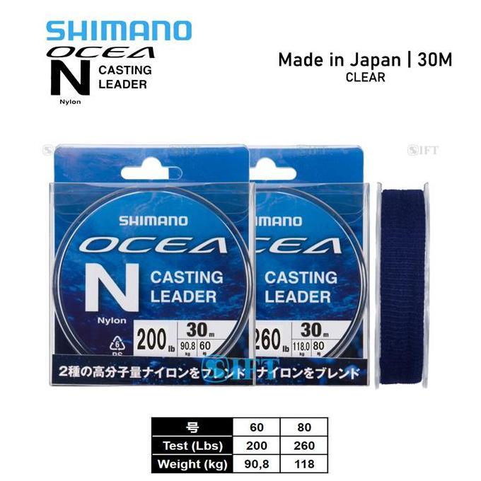 Senar SHIMANO OCEA NYLON CASTING LEADER 30M Clear | Made in Japan | IFT Store