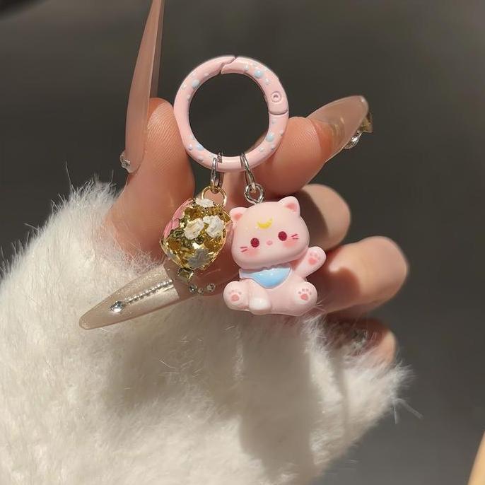 Gantungan Kunci Ring Kucing Maneki Neko Keychain