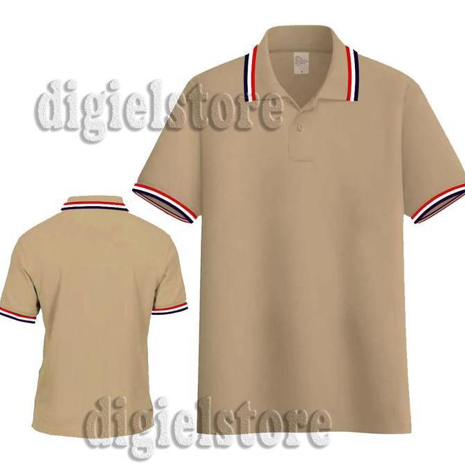 DB79 - Kaos Cowok Berkerah Lengan Pendek/Baju Pria Shirt Polos Motif Keren Atasan Dewasa