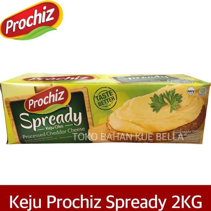 Fizaa_shop7 - Prochiz Keju Prochiz SPREADY 2kg - Keju Oles Processed Cheddar Cheese dengan Expired D