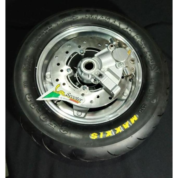 PAKET VELG + TROMOL & CAKRAM + BAN TL DEPAN RING 10 VESPA CLASSIC