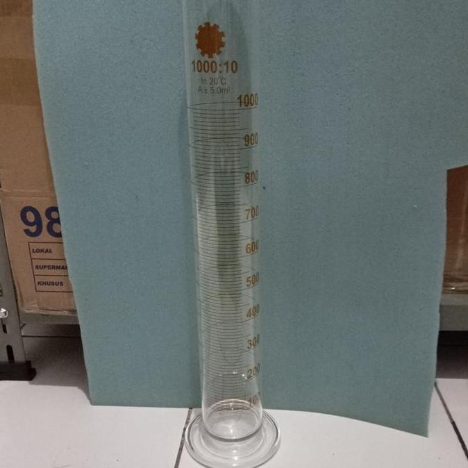 Gelas Ukur Kaca 1000 ml RODA. 1L. Measuring Cylinder