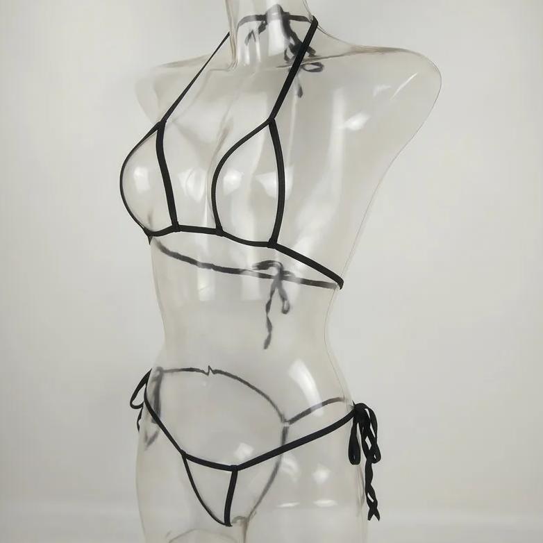 sale Set G String  Dan Bra Bertali Transparan SG035