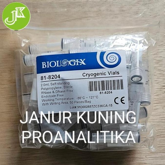 CRYOTUBE, CRYOGENIC VIAL Sterile 2,0ml  isi 50 pcs/PK. 81-8204 Biologix