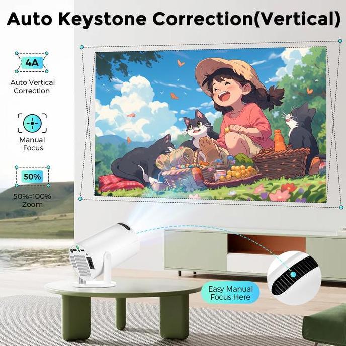 ISINBOX HY300 Pro 2+16G 26000 Lumens Android 13 4K Mini Portable Projector - mini 4k 720P proyektor 