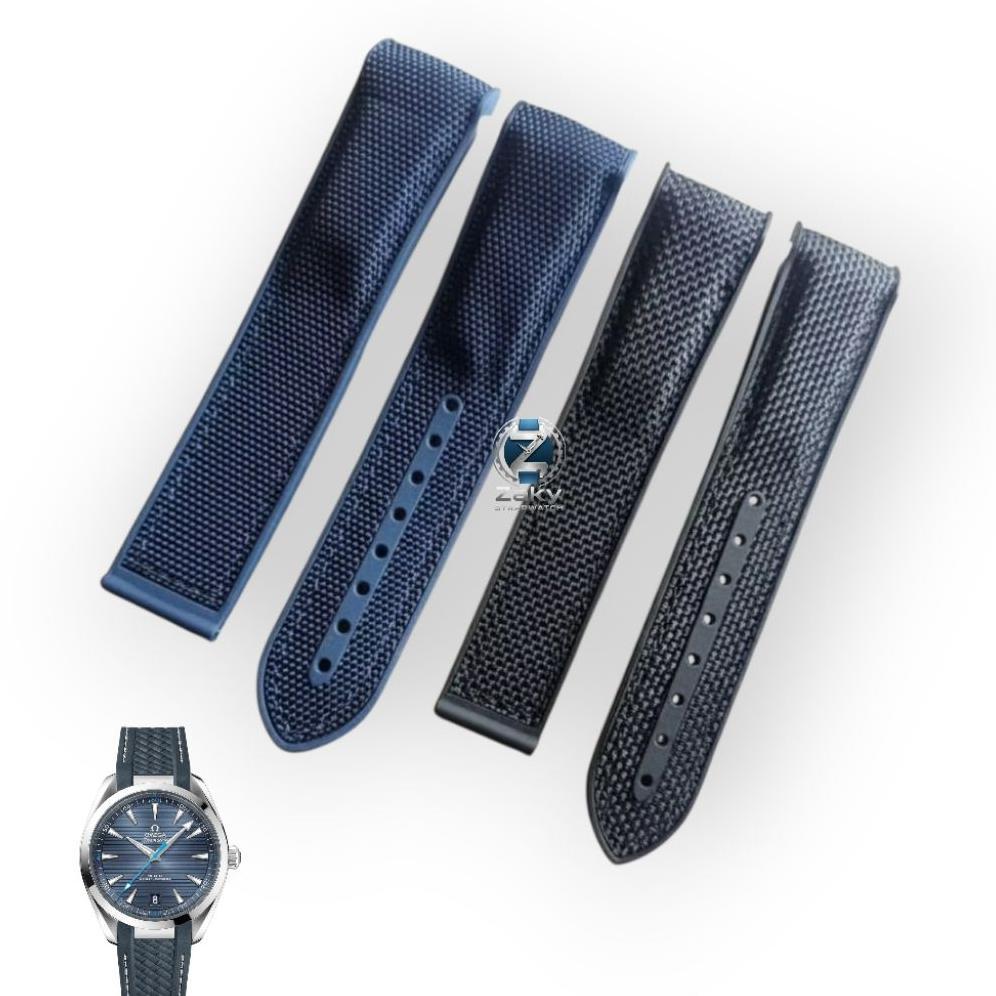 Strap Tali Jam Tangan Omega Tali Jam Omega Kanvas Rubber 20mm 22mm Strap Watch Omega aksesoris jam