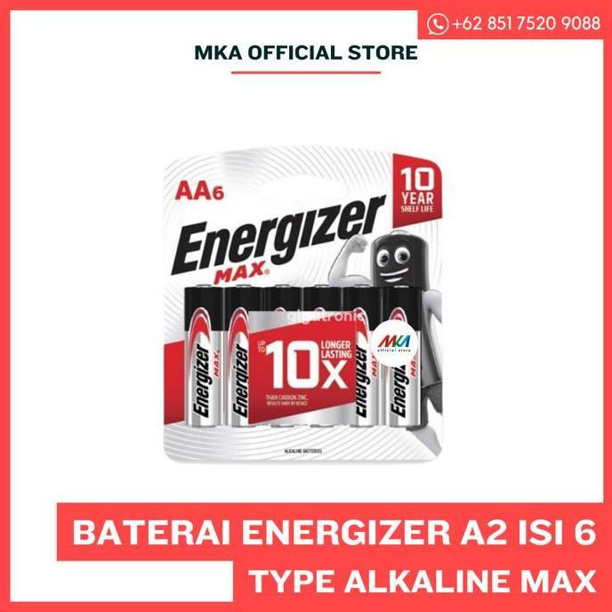 Forward- Baterai Energizer Max Aa6 Isi 6 | Aa - Alkaline Max Battery | Jam Dinding Mouse