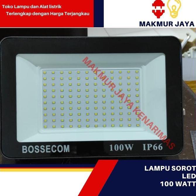 SOROT LED 100 WATT BOSSECOM/LED SOROT 100W MURAH/LAMPU SOROT LAPANGAN ORIGINAL DAN TERPERCAYA