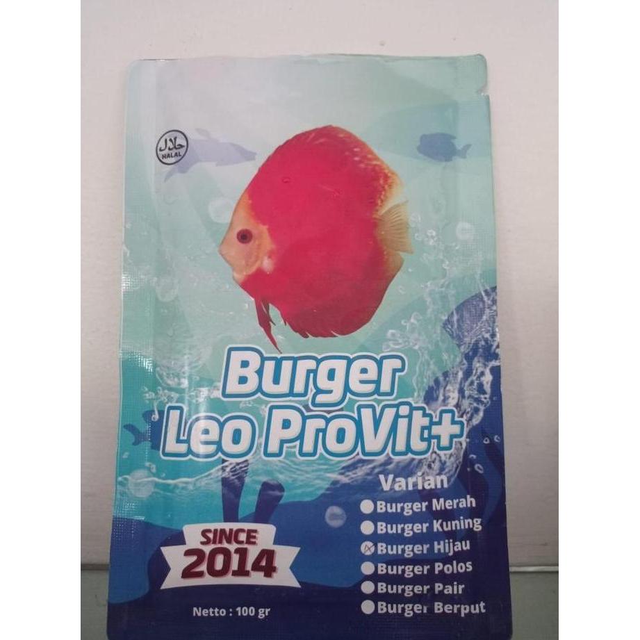 Duniaikanqita- Burger Leo Discus Provit+ Makanan Ikan Discuss Beku | Burger Ikan 100G