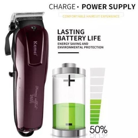 Barubngt- Alat Cukur Rambut Kemei Km-600 Cukuran Hair Clipper Cordless 600
