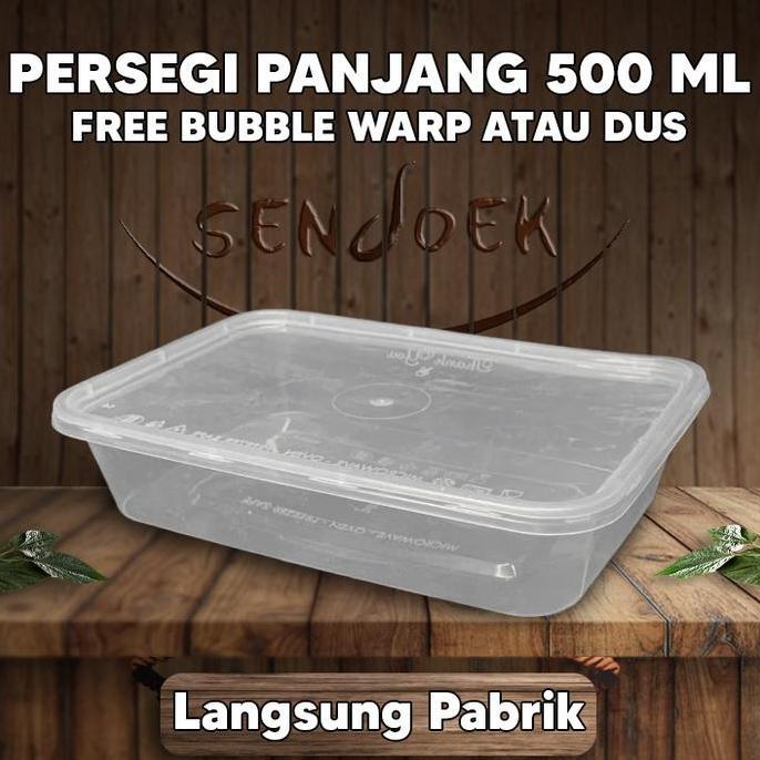 Nicht- Kotak Makan Plastik 500 Ml / Thin Wall / Food Container