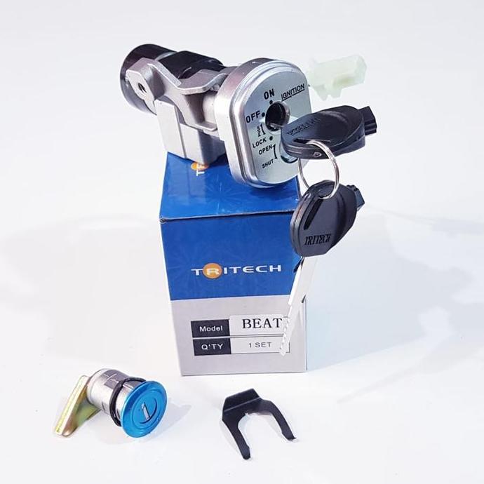 KUNCI KONTAK ASSY SET KUNCI JOK ORI TRITECH STANDAR MOTOR BEAT KARBU BEST SELLER