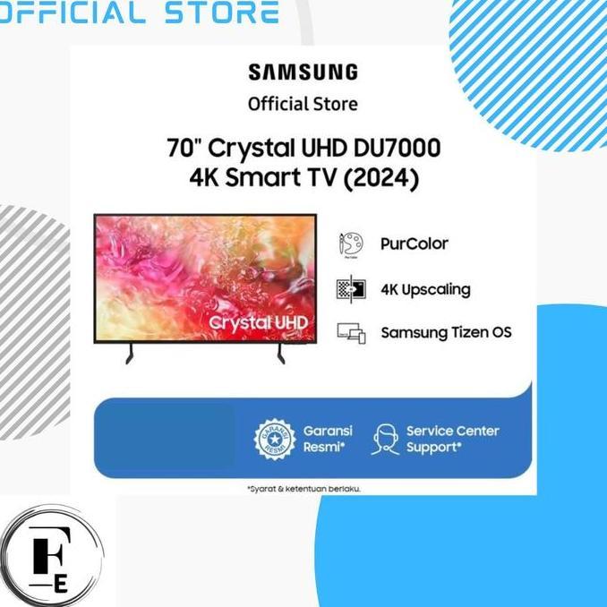 TERLARIS SAMSUNG 70DU7 CRYSTAL UHD 4K SMART TV SAMSUNG 70 INCH UA70DU7KXXD SAMSUNG TV DU7 / UA70DU7