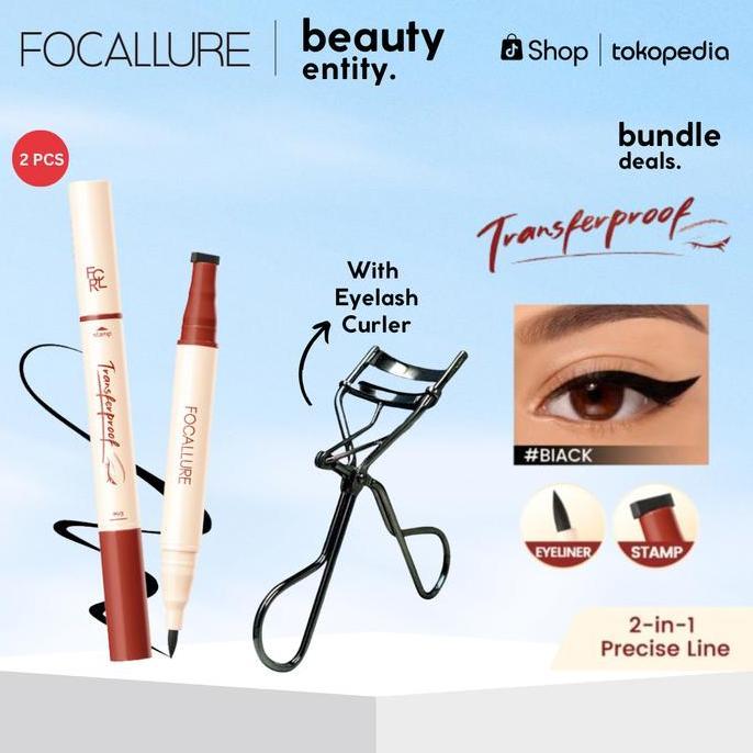 tevanikarya - (bundling penjepit bulu mata) focallure #transferproofhero precise line winged eyeline