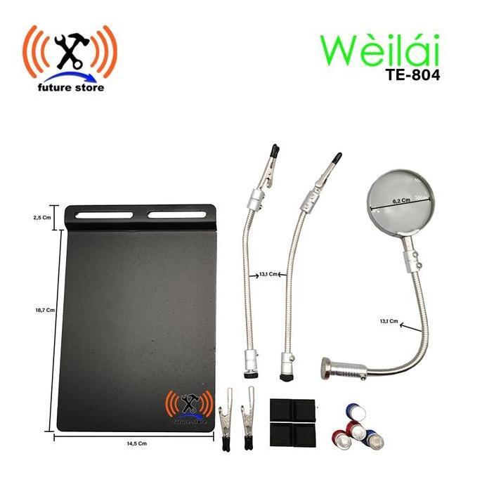 Tulisatk- Weilai Wl-804 Penjepit Pcb Holder + Kaca /Jepitan Magnet