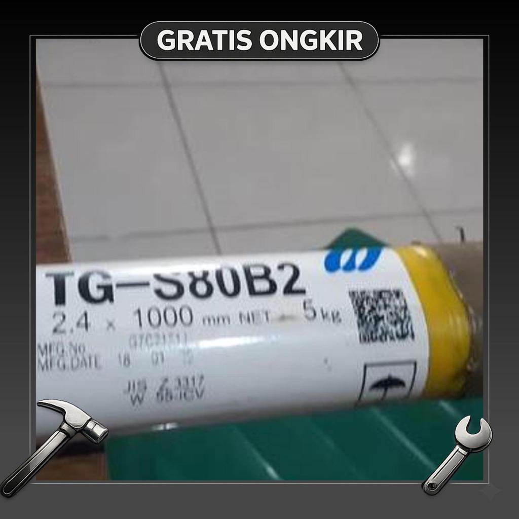 Kawat Las Kobelco Tg-S80B2 (Aws Er80S-B2) 2.4Mm